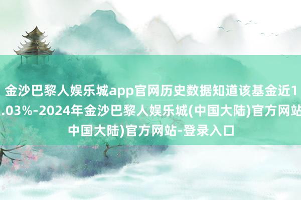 金沙巴黎人娱乐城app官网历史数据知道该基金近1个月下降2.03%-2024年金沙巴黎人娱乐城(中国大陆)官方网站-登录入口